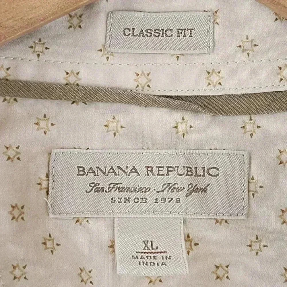 Banana Republic Pattern Button Down Long sleeve Men's Shirt XL